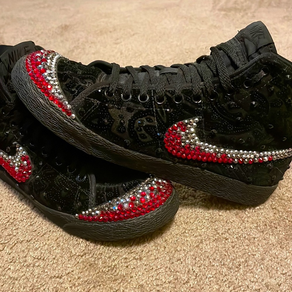 Rhinestone Nikes 8.5